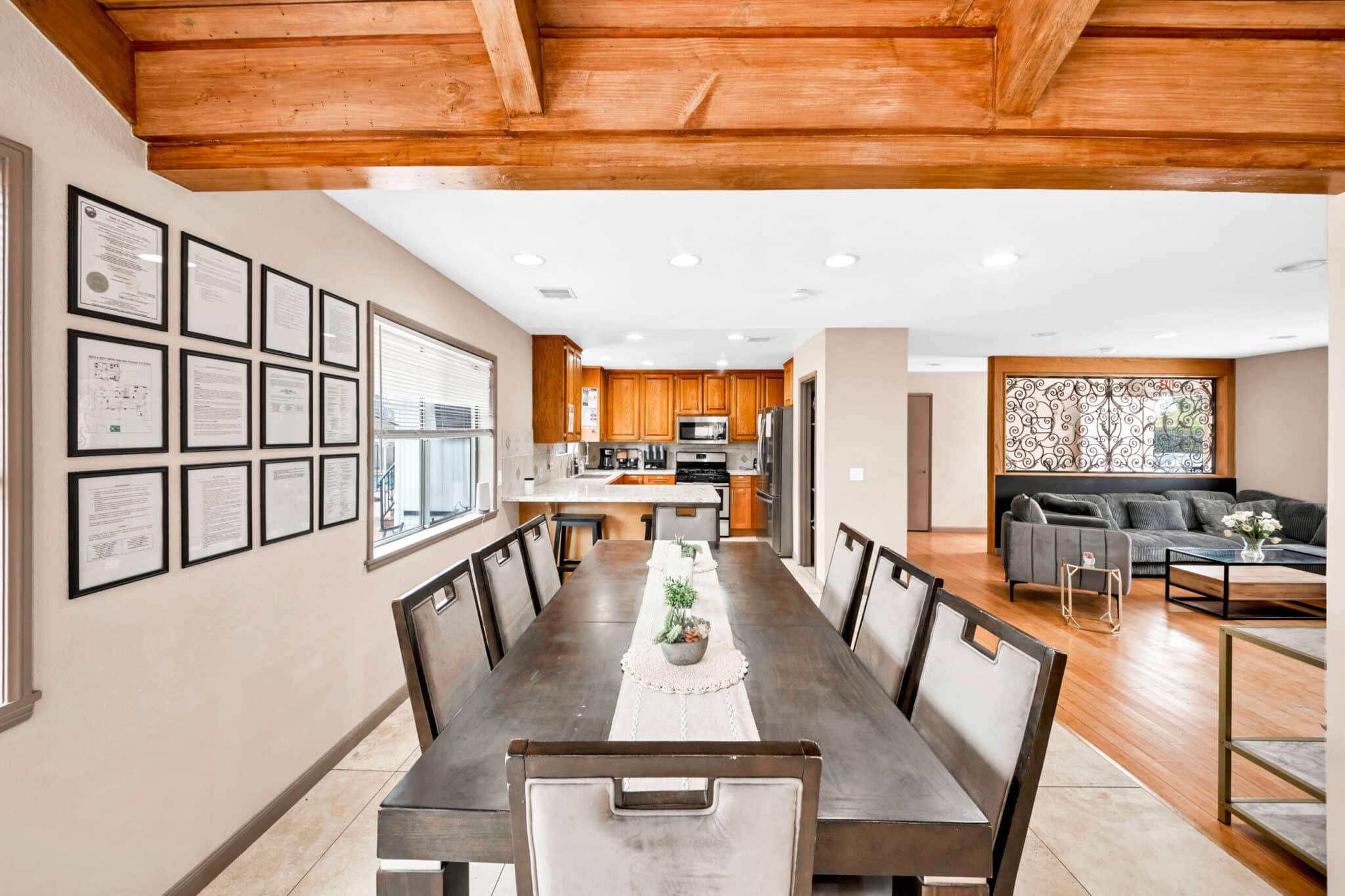 Communal dining table at Northridge Addiction Treatment Center