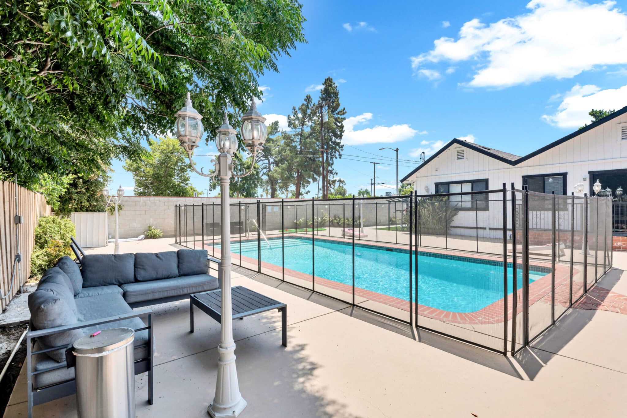 Swimming pool and lounge patio at Northridge Addiction Treatment Center